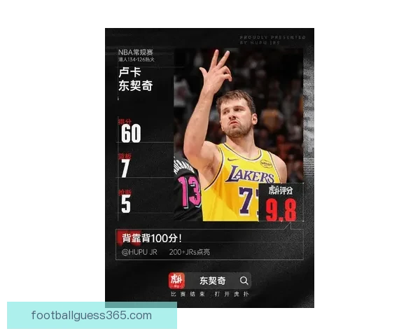 东契奇60分8连胜庆祝闭眼累瘫 湖人全队为他狂欢祝贺